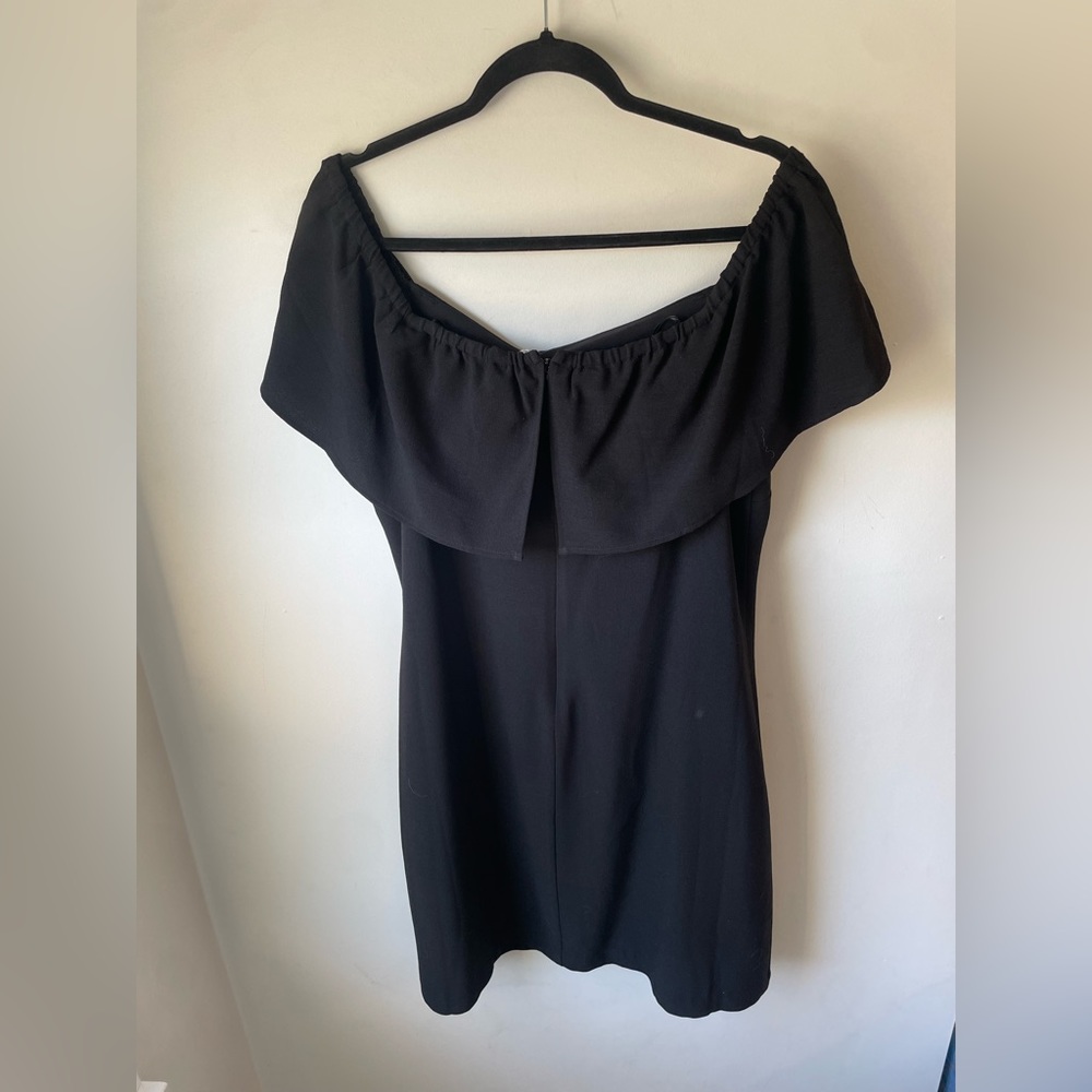 Charles Henry NWT Women Black Solid Off the Shoulder Cocktail Dress Size XL - Picture 5 of 6